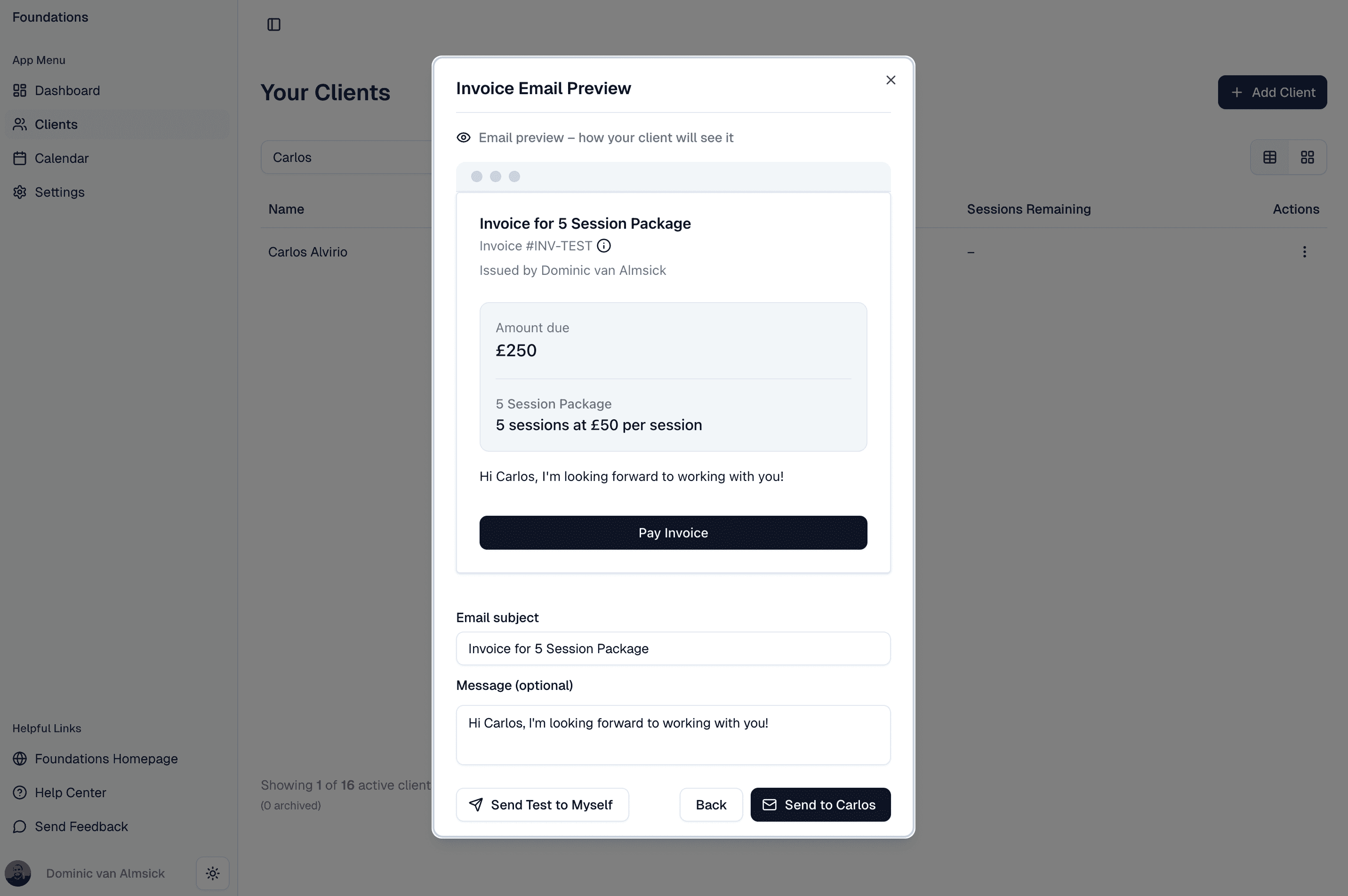 Invoice preview