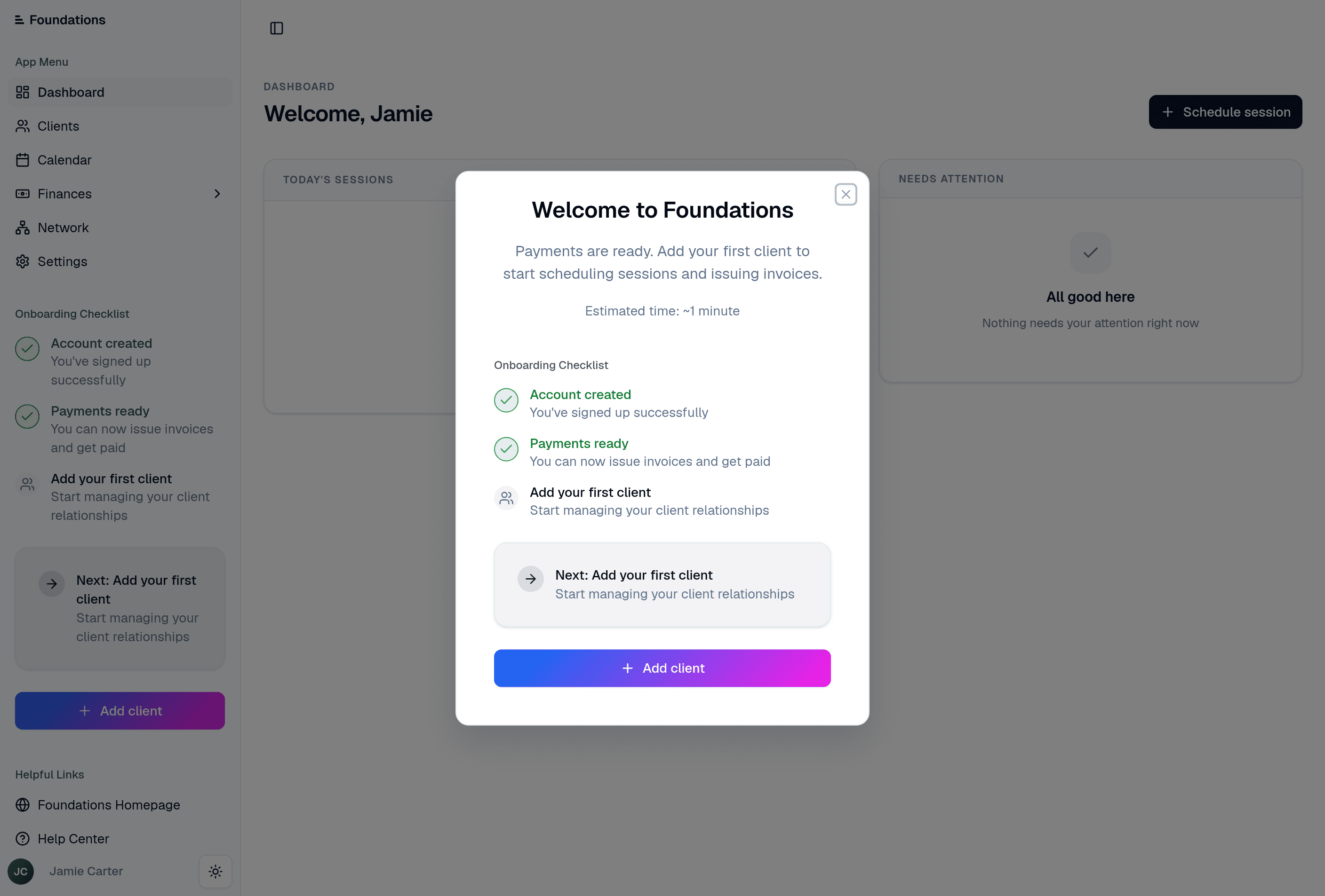 Onboarding step 2